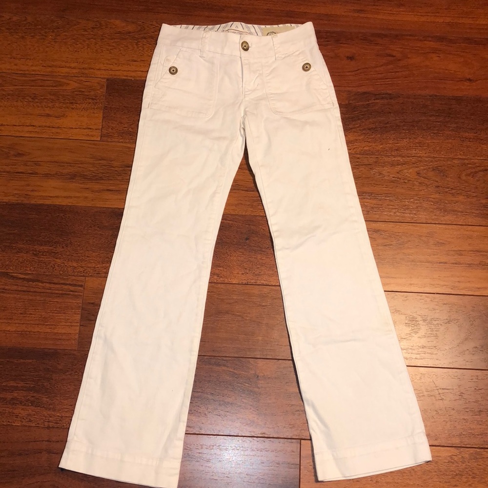 Gap white jean wide leg trousers. Size 0.